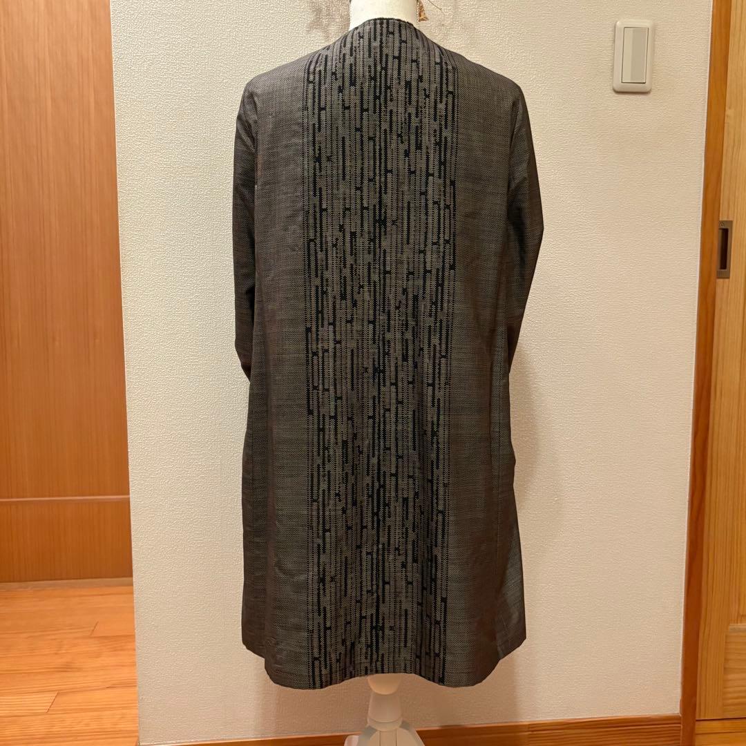 大島紬 / リアルファー リバーシブルコート 美品 着物リメイク