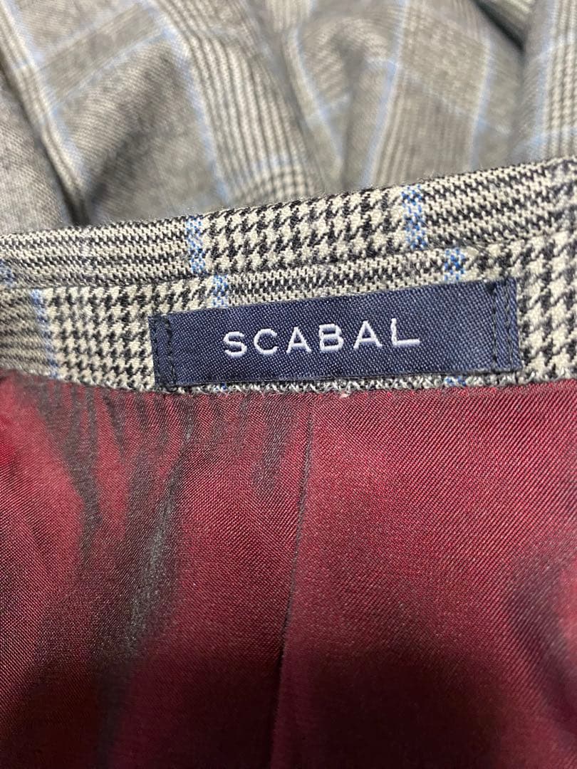 kyu様　スキャバル SCABAL チェック柄 ビジネスジャケット メンズ