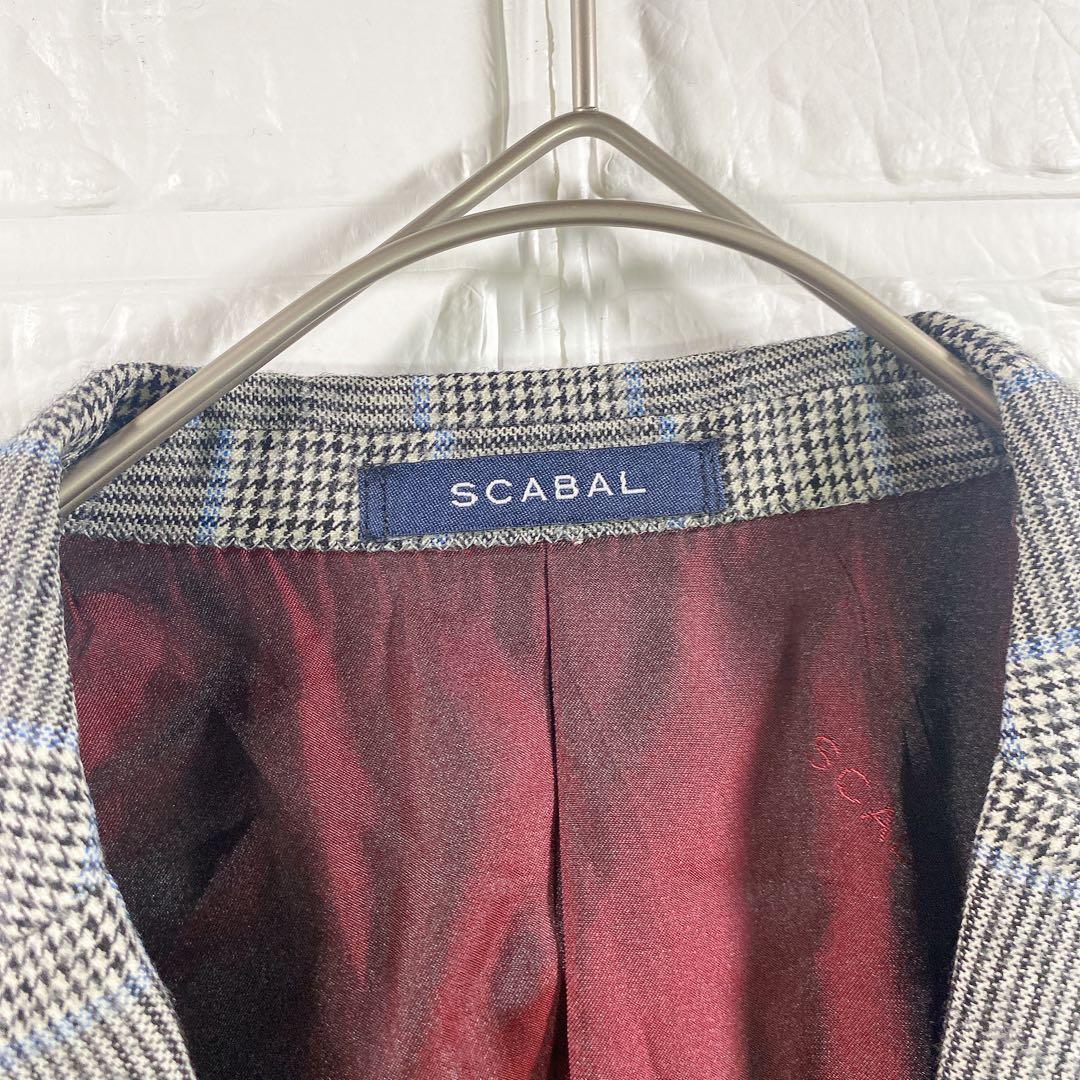 kyu様　スキャバル SCABAL チェック柄 ビジネスジャケット メンズ