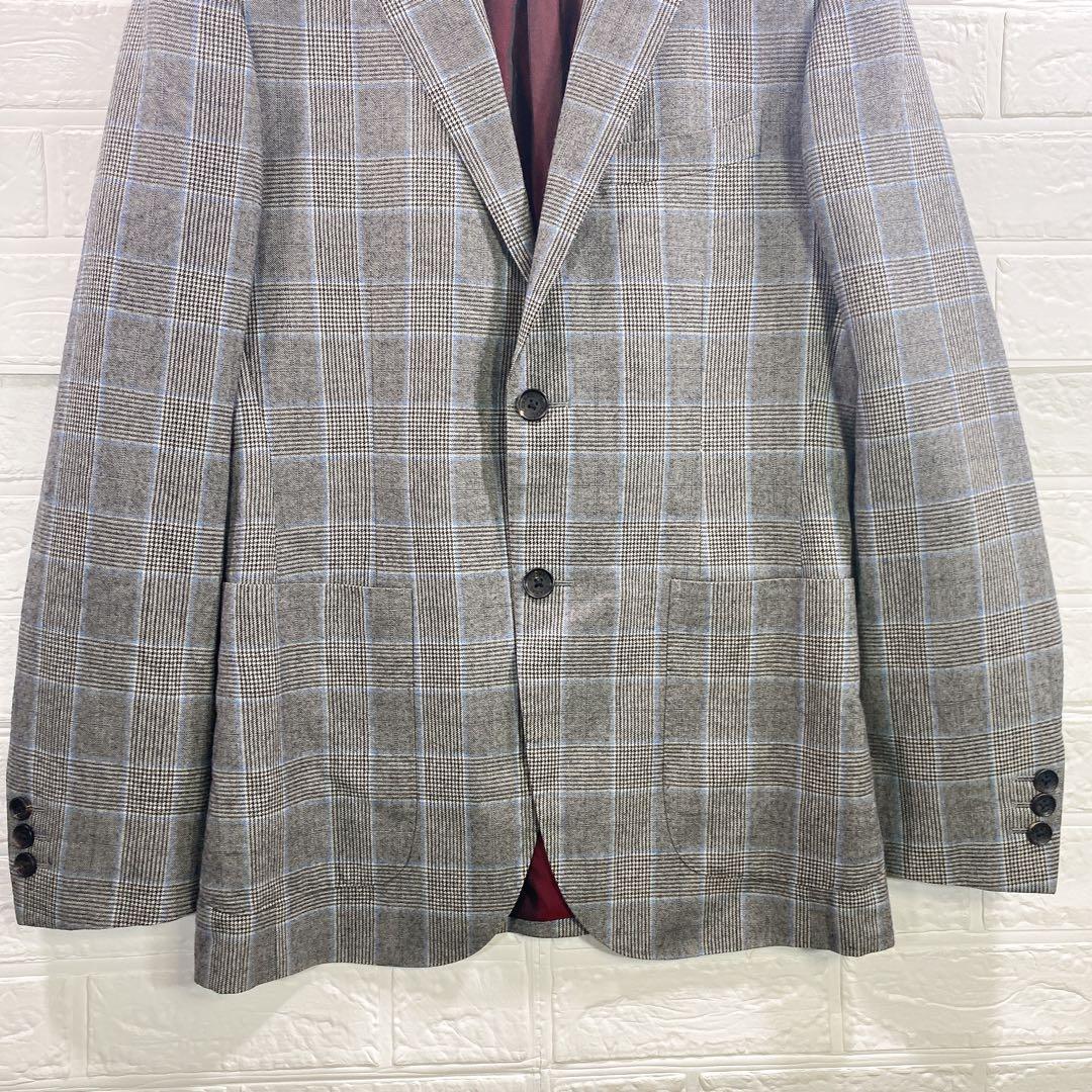 kyu様　スキャバル SCABAL チェック柄 ビジネスジャケット メンズ