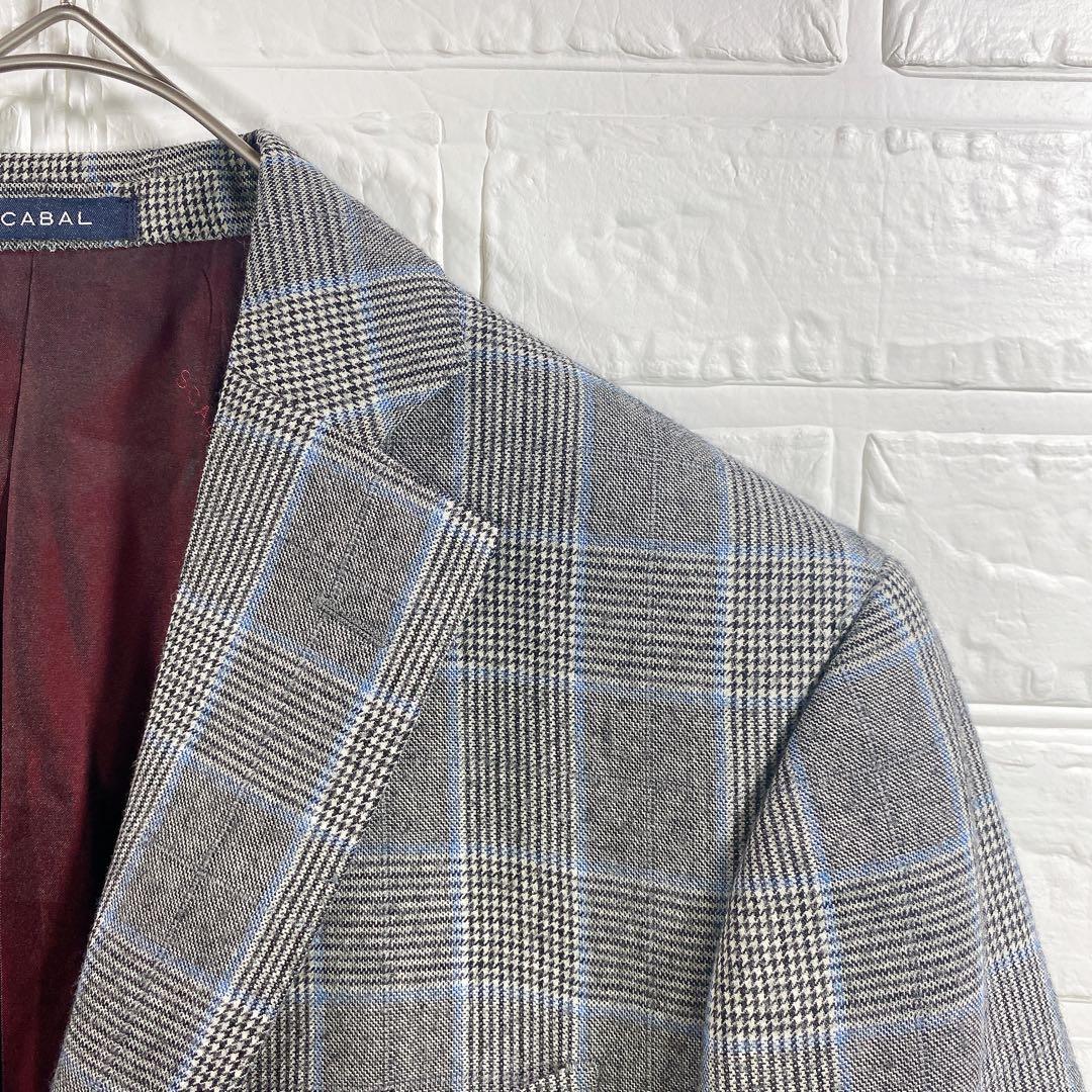kyu様　スキャバル SCABAL チェック柄 ビジネスジャケット メンズ
