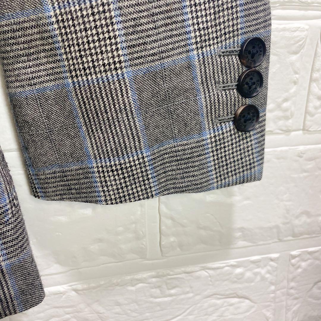 kyu様　スキャバル SCABAL チェック柄 ビジネスジャケット メンズ