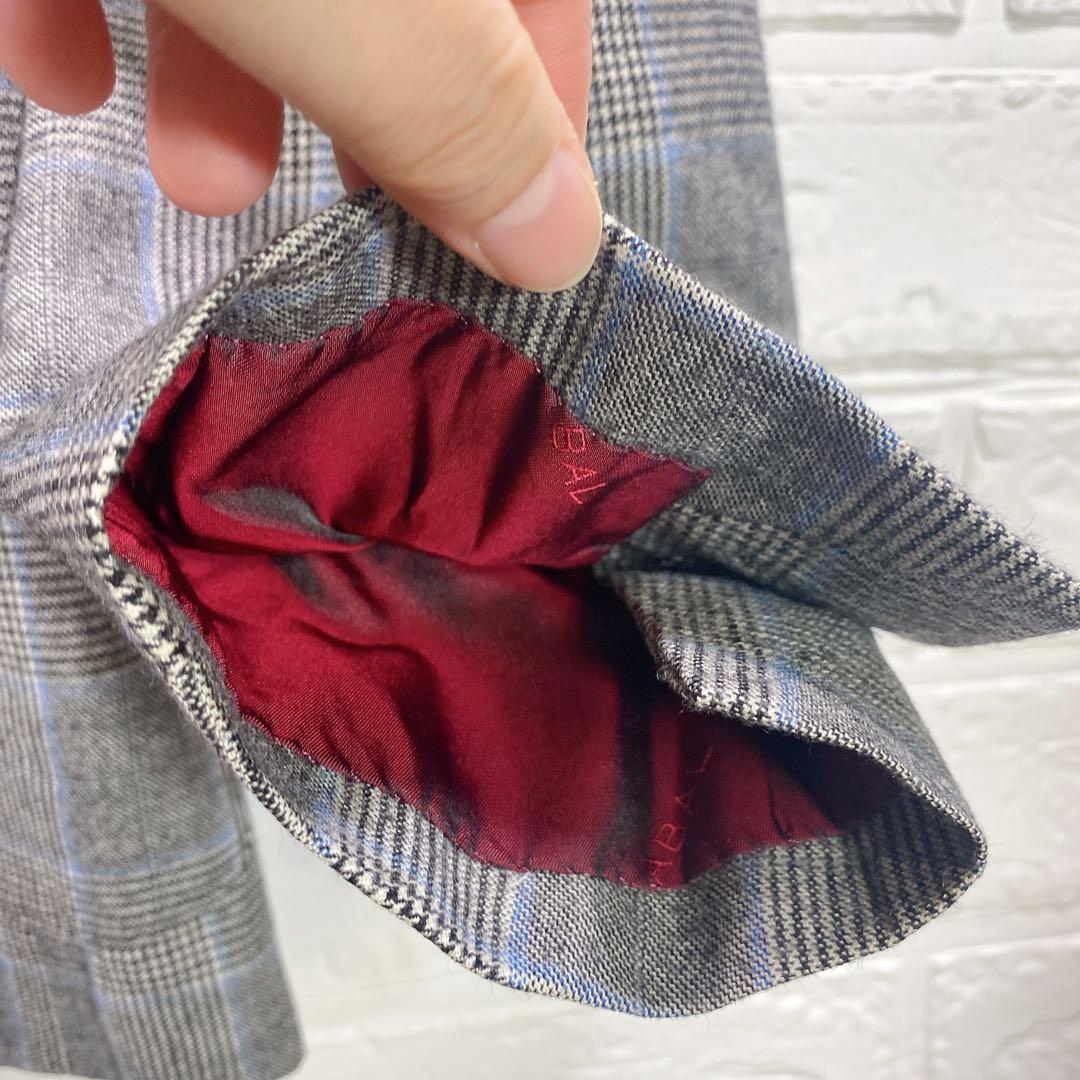 kyu様　スキャバル SCABAL チェック柄 ビジネスジャケット メンズ