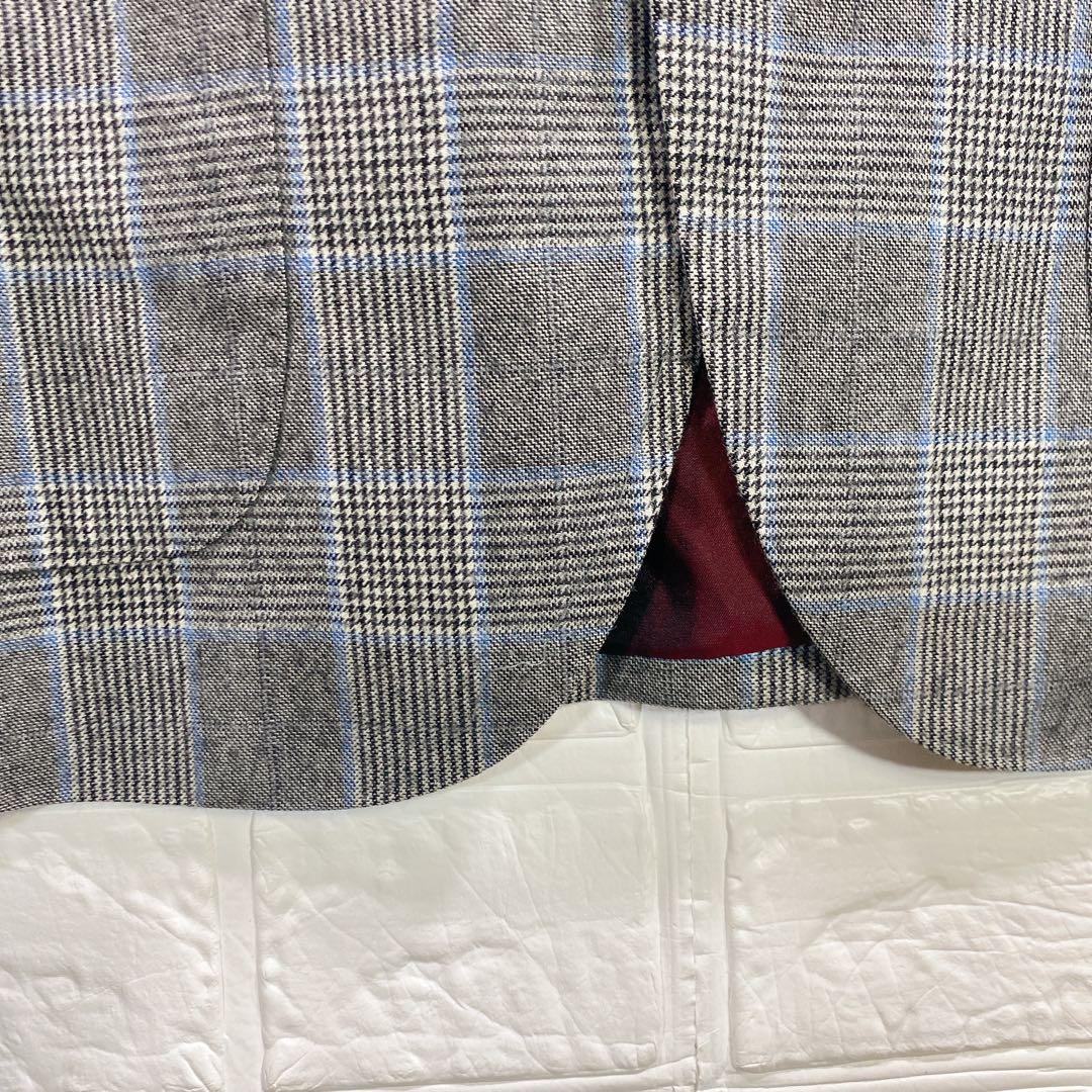 kyu様　スキャバル SCABAL チェック柄 ビジネスジャケット メンズ