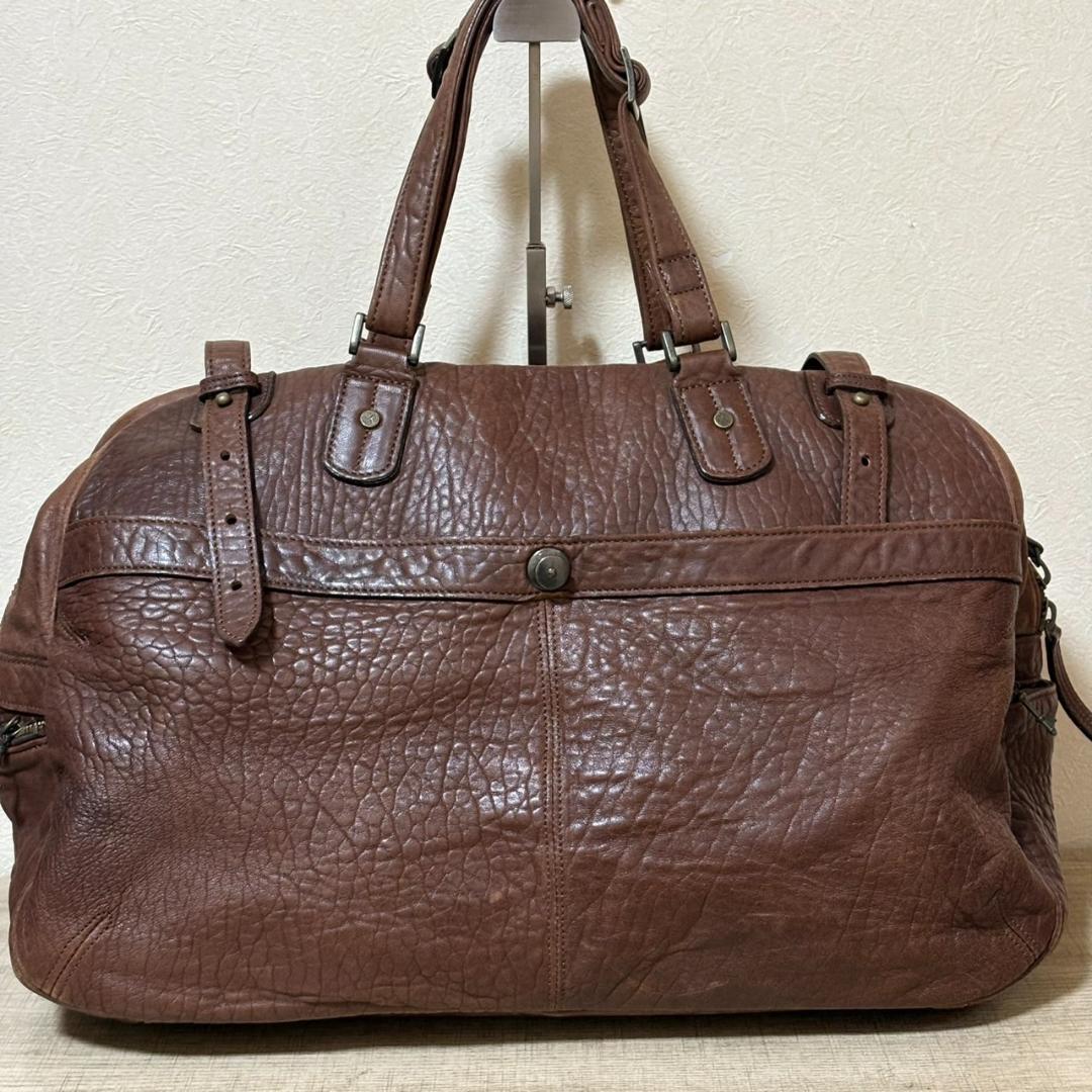 Vinterks レザー ボストンバッグ ブラウン
