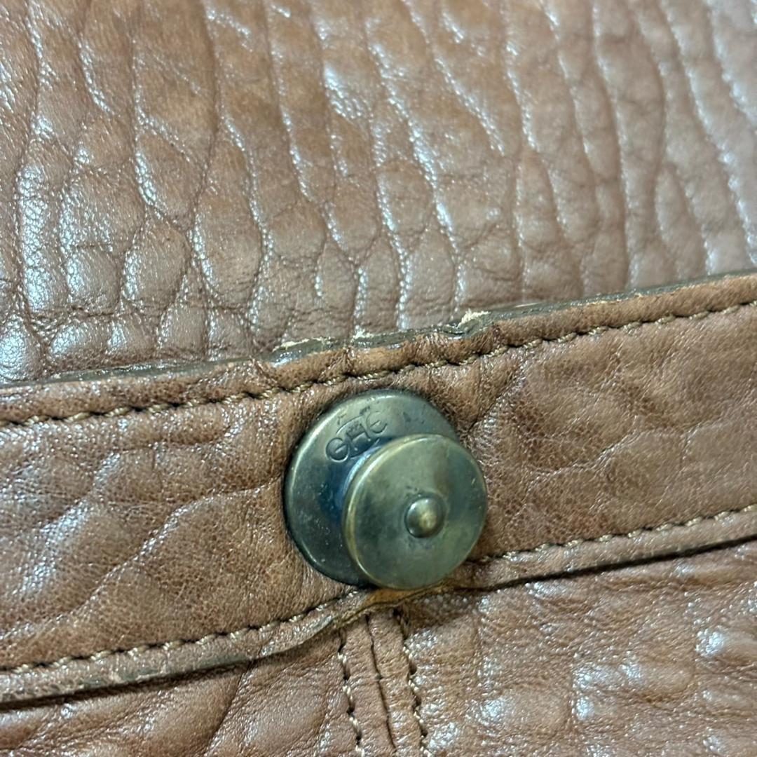 Vinterks レザー ボストンバッグ ブラウン