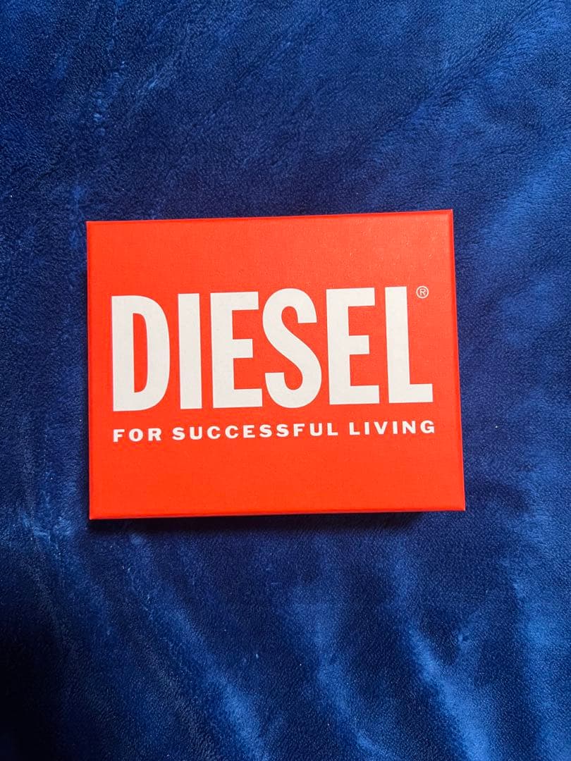 美品　DIESEL ブラックレザー 三つ折り財布