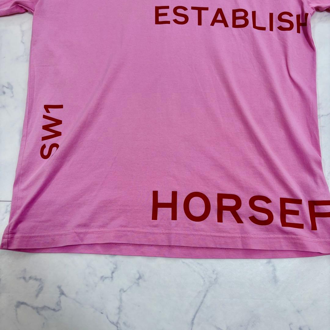 美品 バーバリー Tシャツ ホースフェリー ピンク XXS M相当 ストレッチ