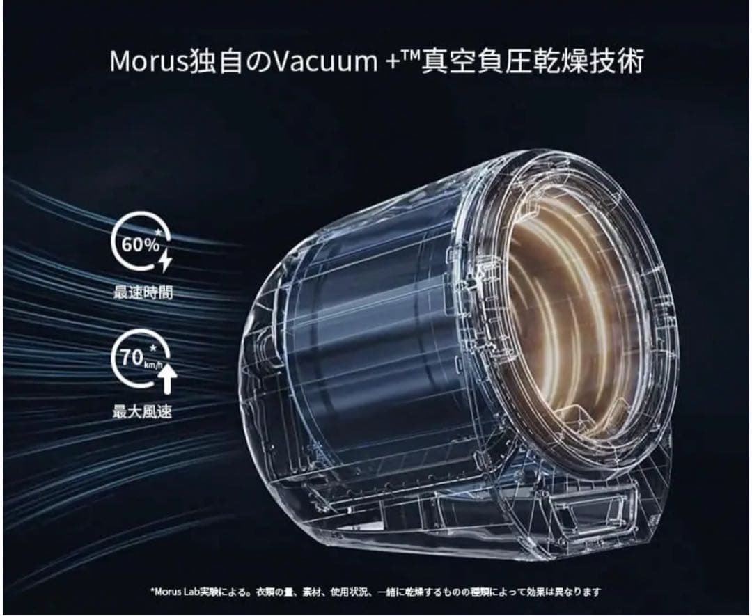 モルス 超小型衣類乾燥機　Morus Zero
