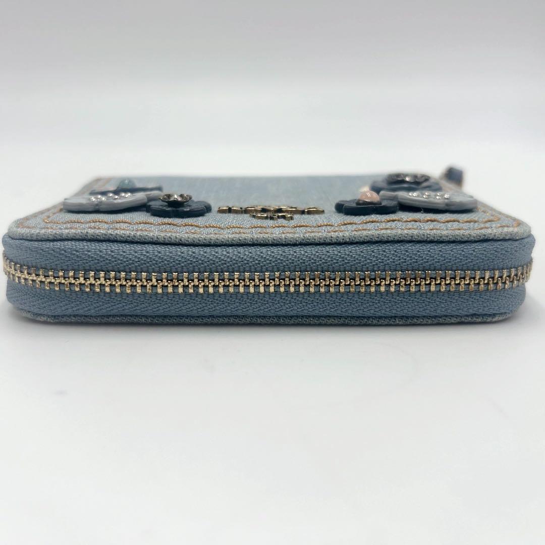 COACH スモールジップウォレットティーローズ 二つ折り財布