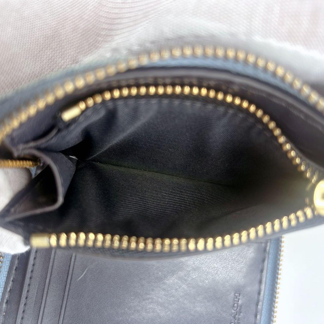 COACH スモールジップウォレットティーローズ 二つ折り財布