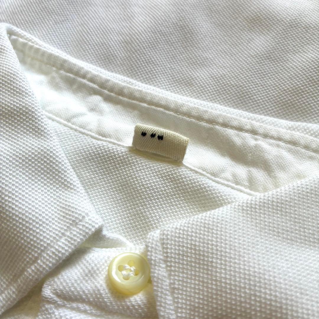 希少✨45R ボタンダウン　長袖ポロシャツスーピマカノコ　R刺繍　3
