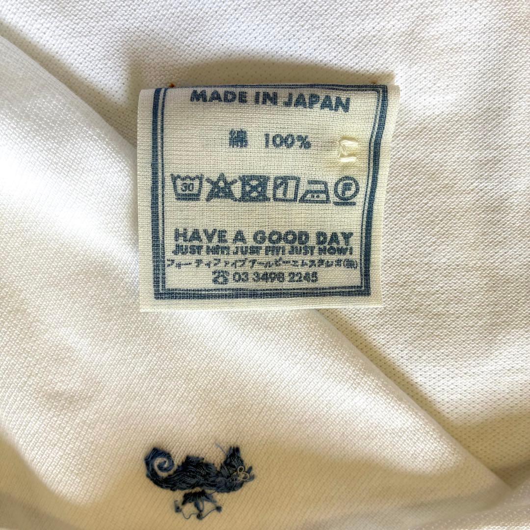 希少✨45R ボタンダウン　長袖ポロシャツスーピマカノコ　R刺繍　3