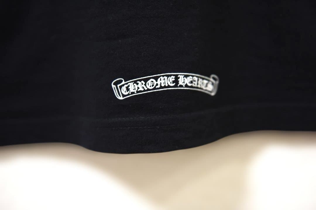 CHROME HEARTS 半袖Tシャツ ファイヤーパターン ブラック L