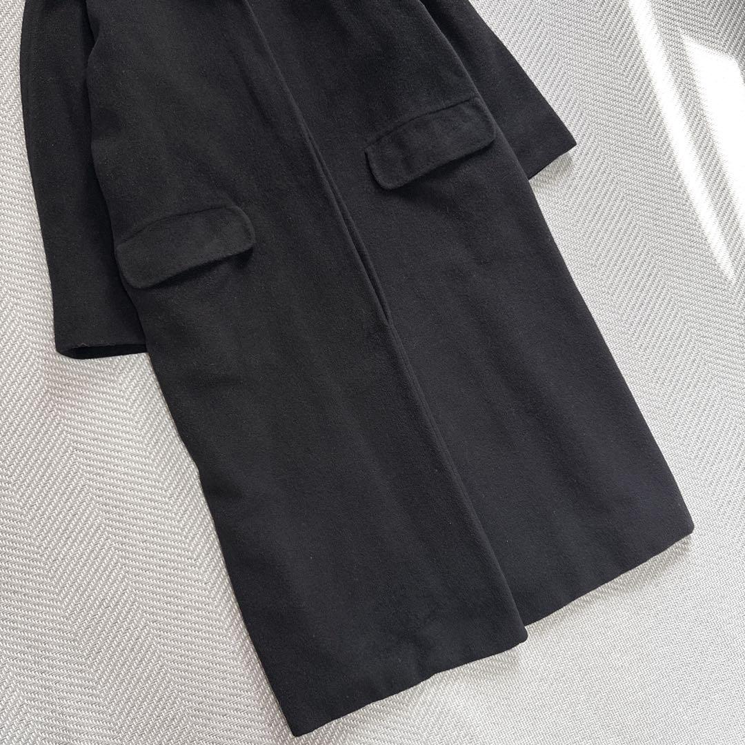 美品 最高級白タグ MaxMara カシミヤ バージンウール ロングコート 42