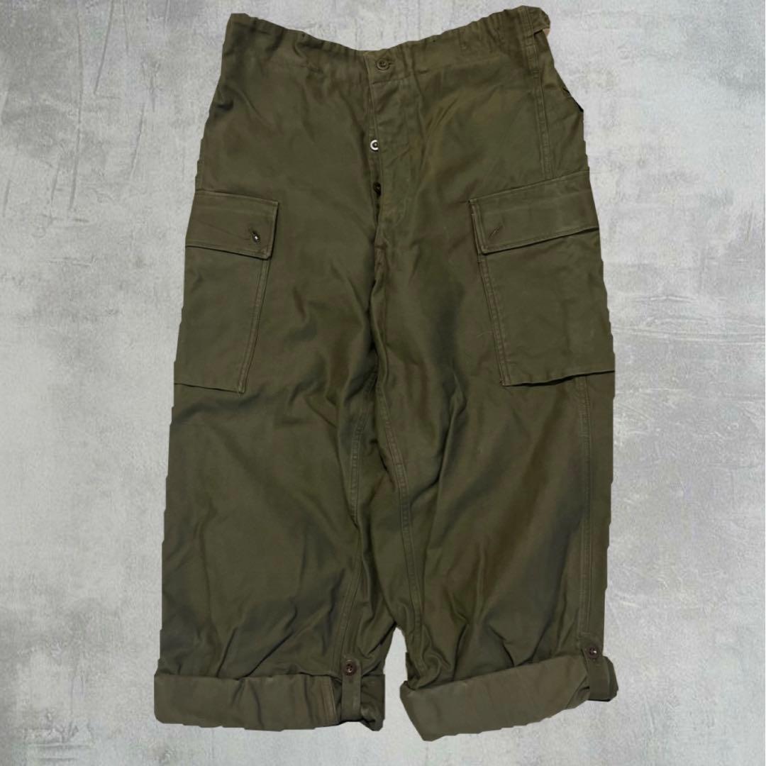 60sオランダ軍ダブルフェイスミリタリーカーゴパンツ86×80