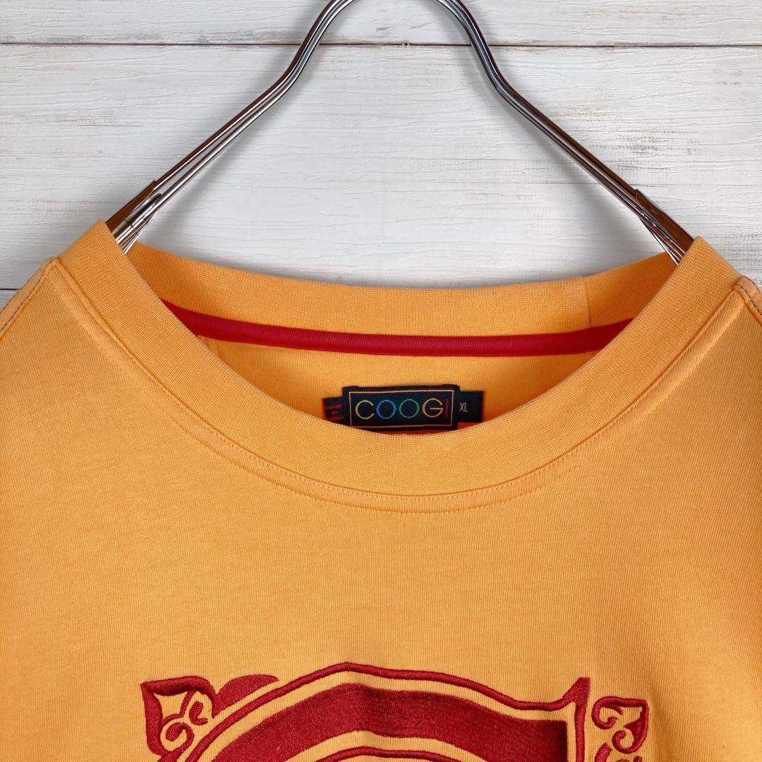 【COOGI】クージー☆半袖Tシャツ☆XL☆橙☆オレンジ☆刺繍ロゴ