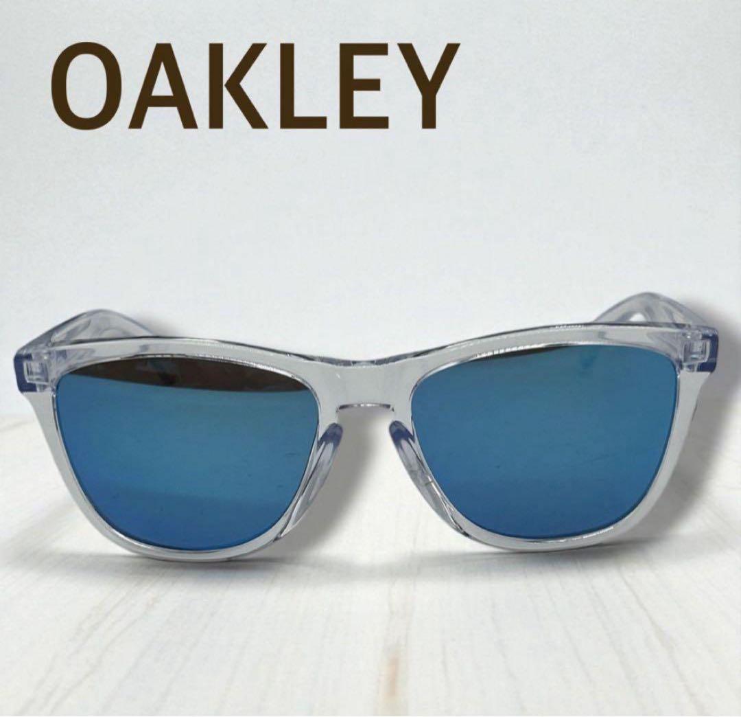 オークリー Frogskins クリア×ブルー OO9245-41 サングラス