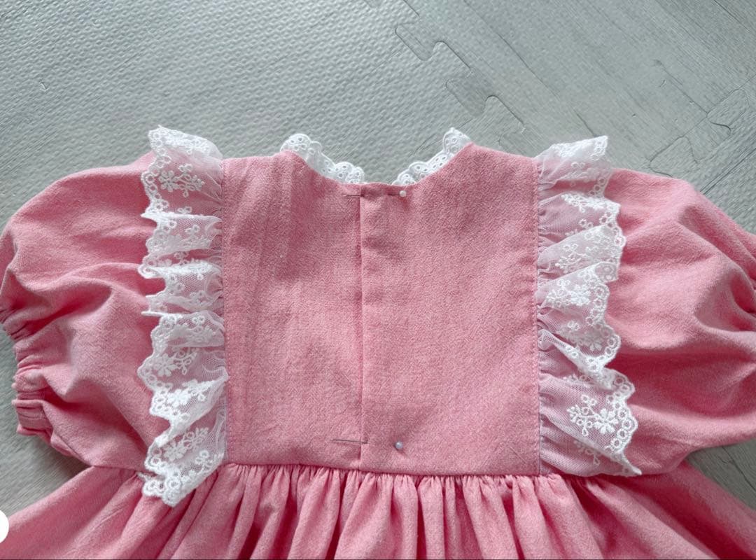 ハンドメイドエプロン付きワンピース90-95cm