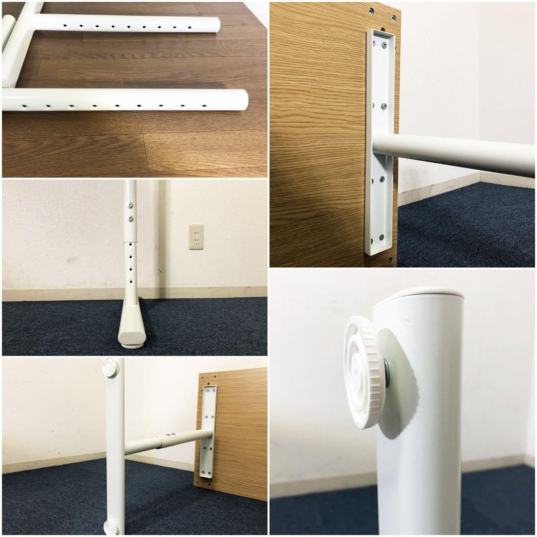 パソコンデスク T字脚タイプ付きプレフェ 100 LBR 手動昇降式ワークデスク