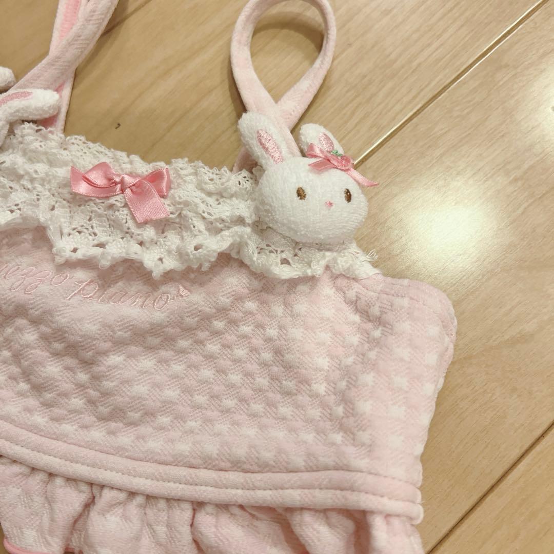 メゾピアノ　水着　スイムウェア　ビキニ　ピンク　100 立体うさぎ