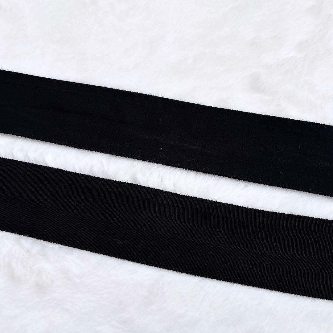 TO BE CHIC リボンベルト ひざ丈 フレアワンピース 黒 2XL 美品