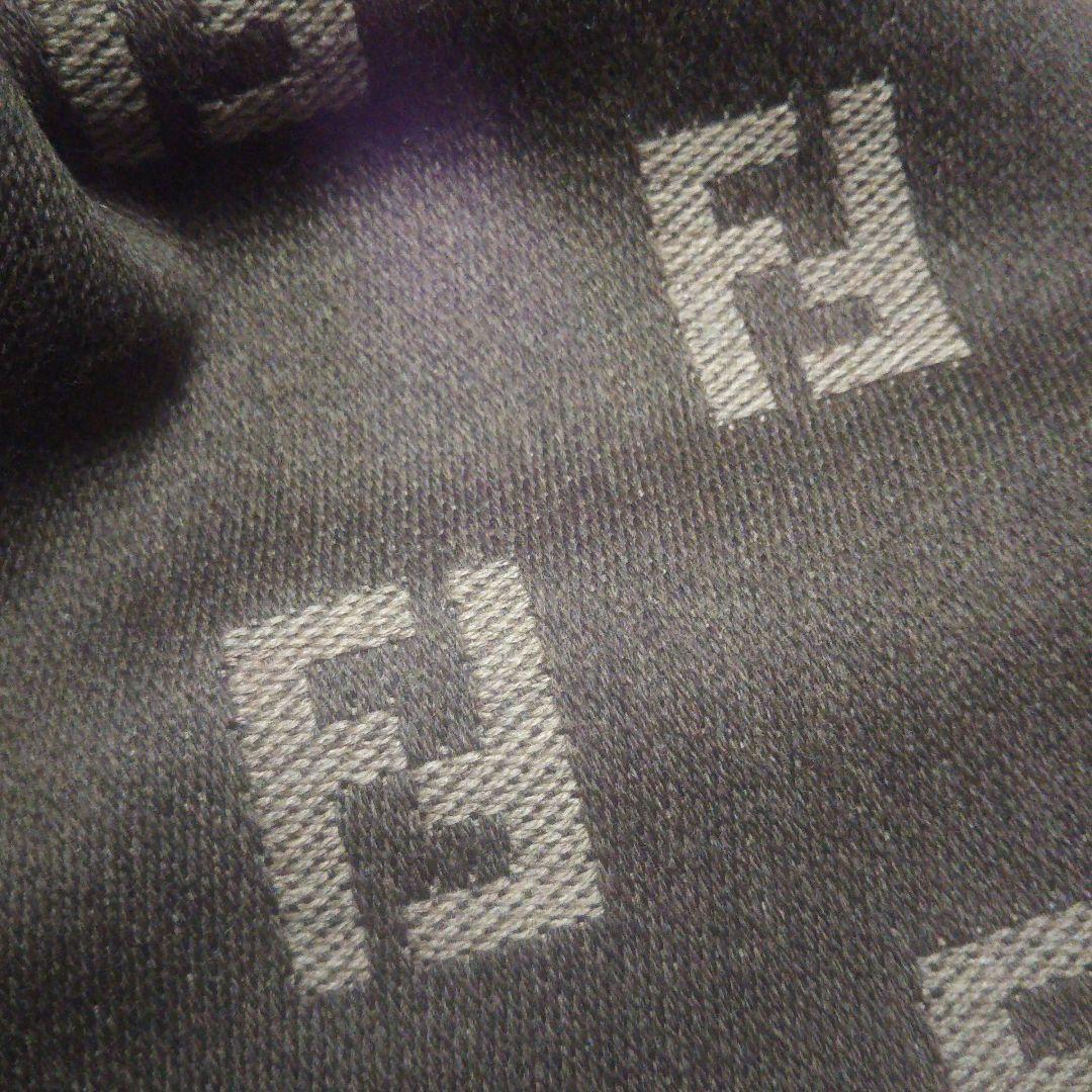 FENDI マフラー ウール100％ ズッカ柄 ロゴ ブラウン 新品 フェンディ