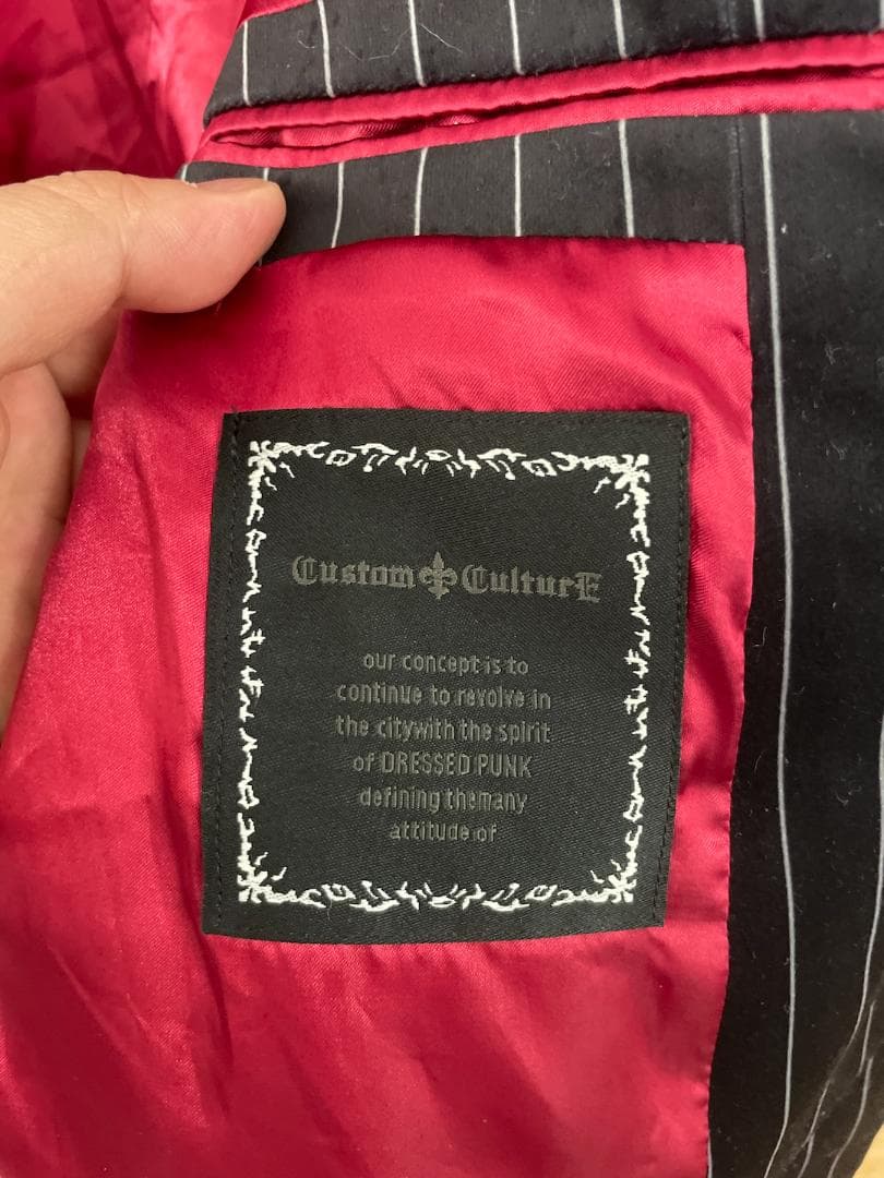 CUSTOM CULTURE ベロア ストライプジャケット 3 0-76-962