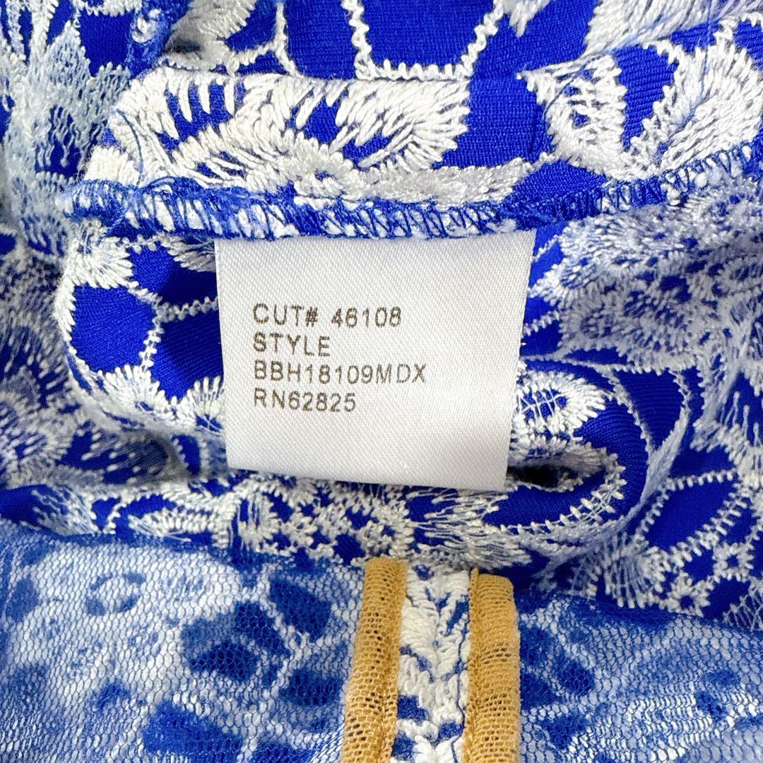 TADASHI SHOJI 総レースワンピース　綿混　パーティー　刺繍　結婚式