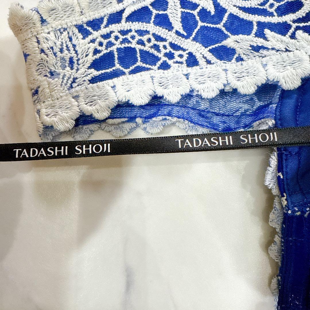 TADASHI SHOJI 総レースワンピース　綿混　パーティー　刺繍　結婚式