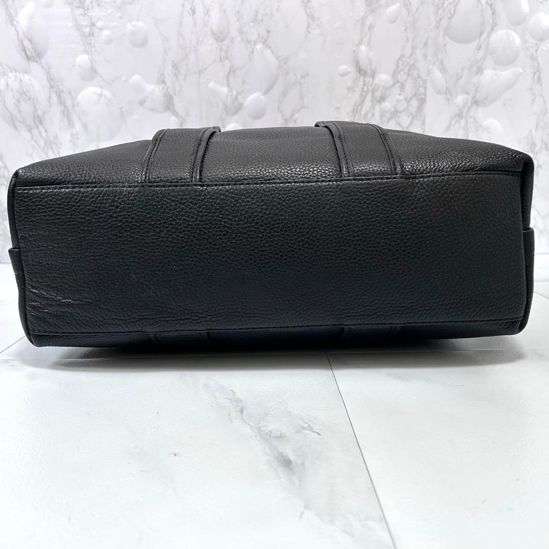 大容量 COACH シボ革 2way ボストンバッグ 43cm×53cm 黒
