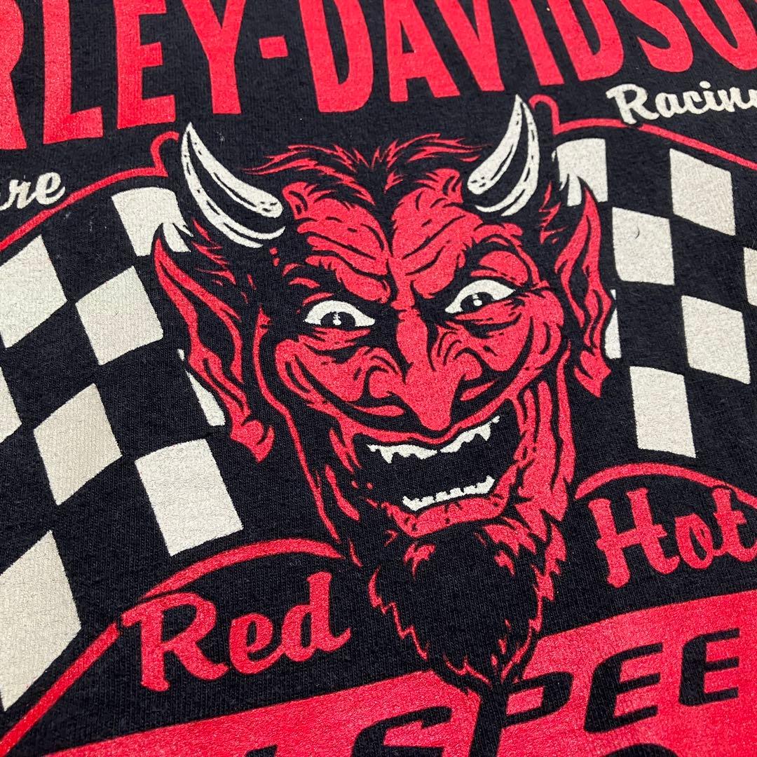 ハーレーダビッドソン 両面プリント　tシャツ red hot XL motor