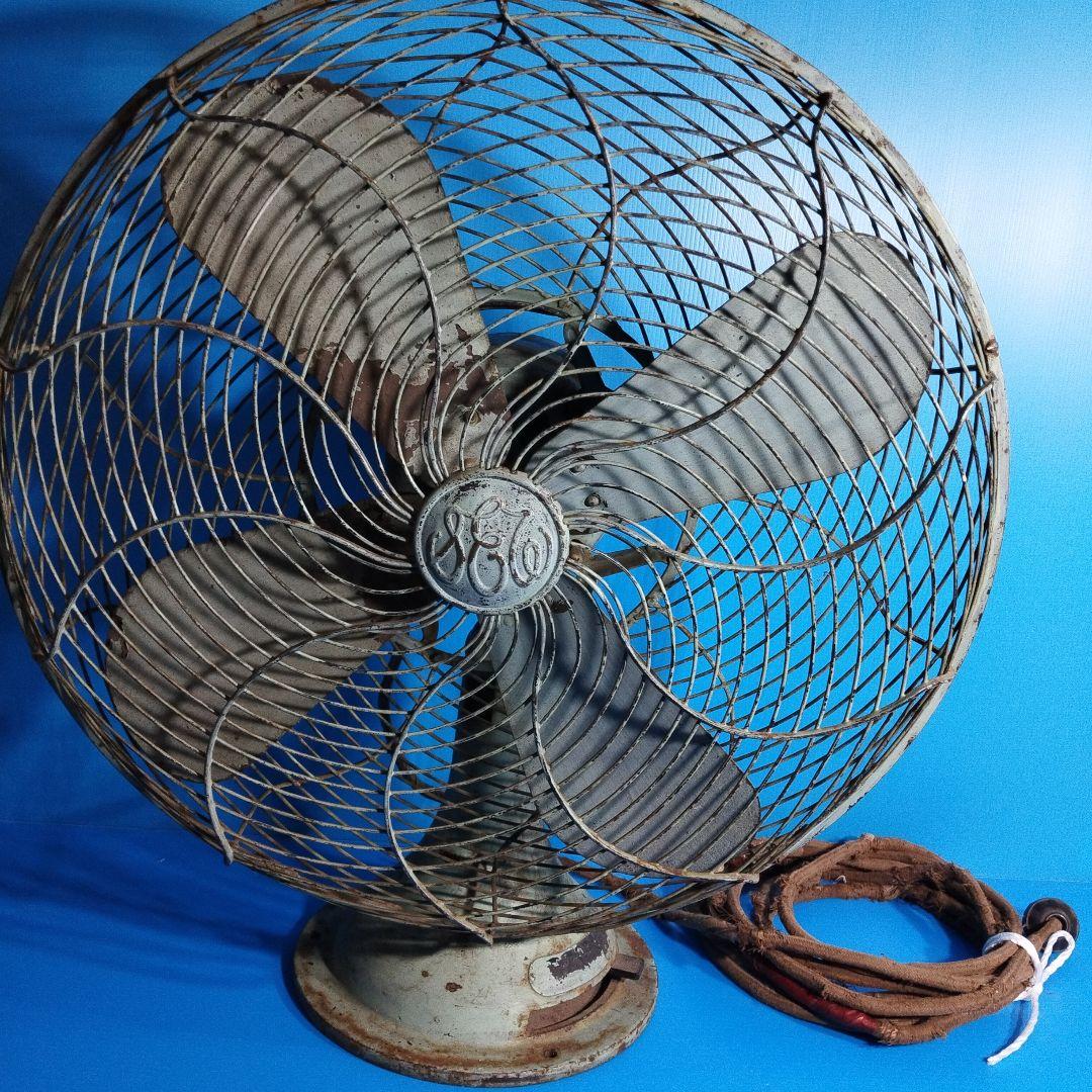 【蔵片付け品】【アンティーク】【昭和レトロ】芝浦製作所 卓上扇風機　ジャンク品