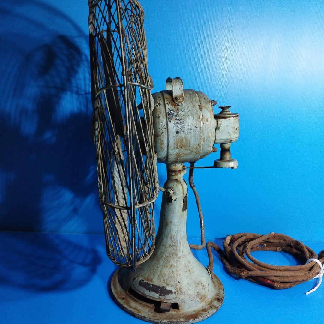 【蔵片付け品】【アンティーク】【昭和レトロ】芝浦製作所 卓上扇風機　ジャンク品
