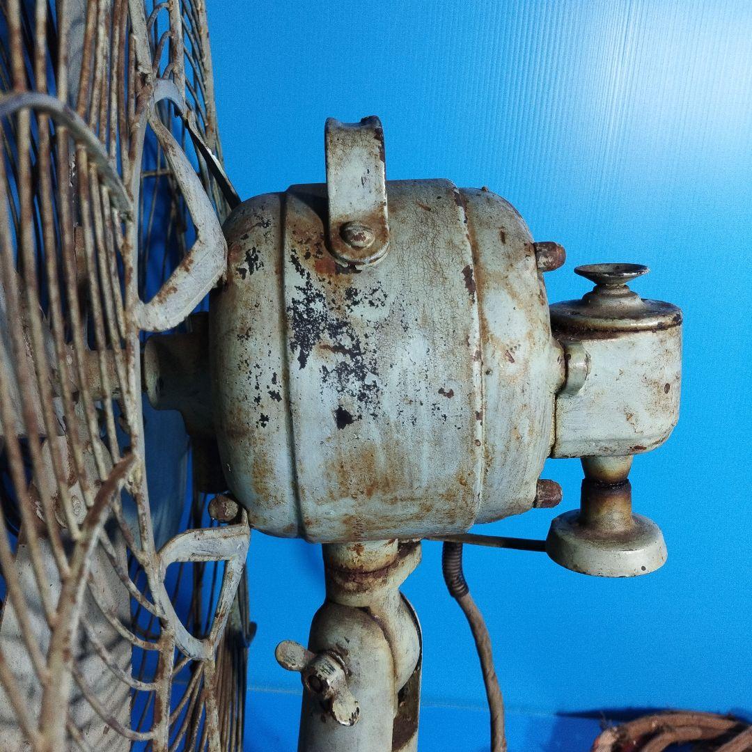 【蔵片付け品】【アンティーク】【昭和レトロ】芝浦製作所 卓上扇風機　ジャンク品