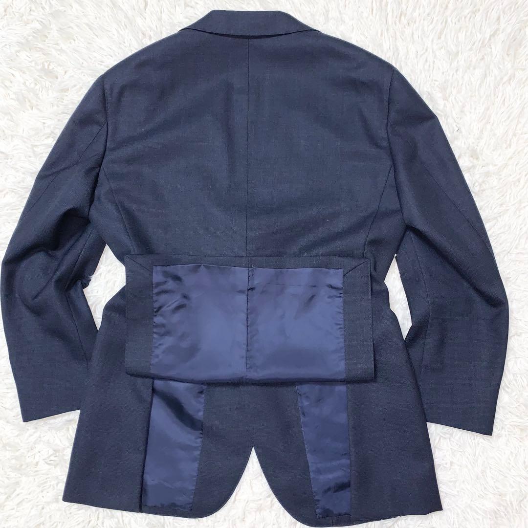 美品 23AW ビームスエフ ジャケット ホップサック ウール ネイビー L相当