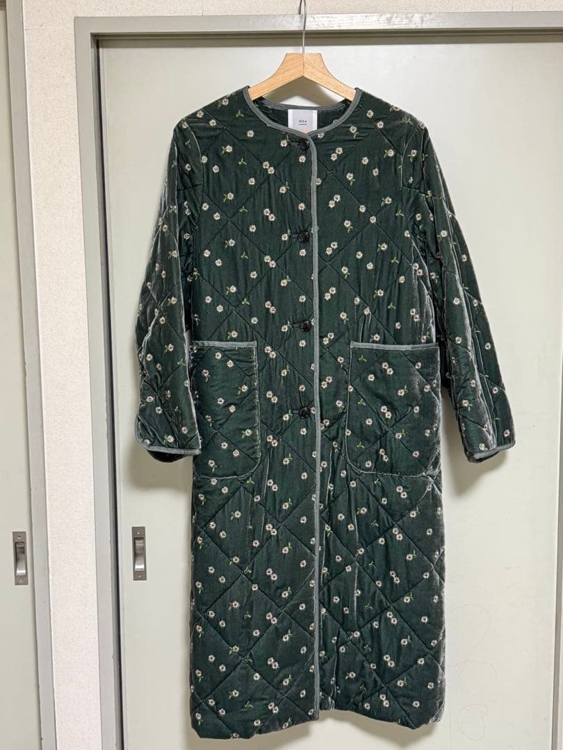 ［新品　タグ付き］IENA LA BOUCLE ペロア刺繍キルティングコート