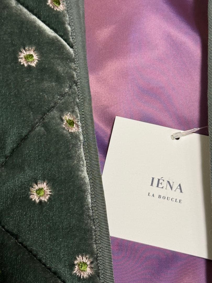 ［新品　タグ付き］IENA LA BOUCLE ペロア刺繍キルティングコート