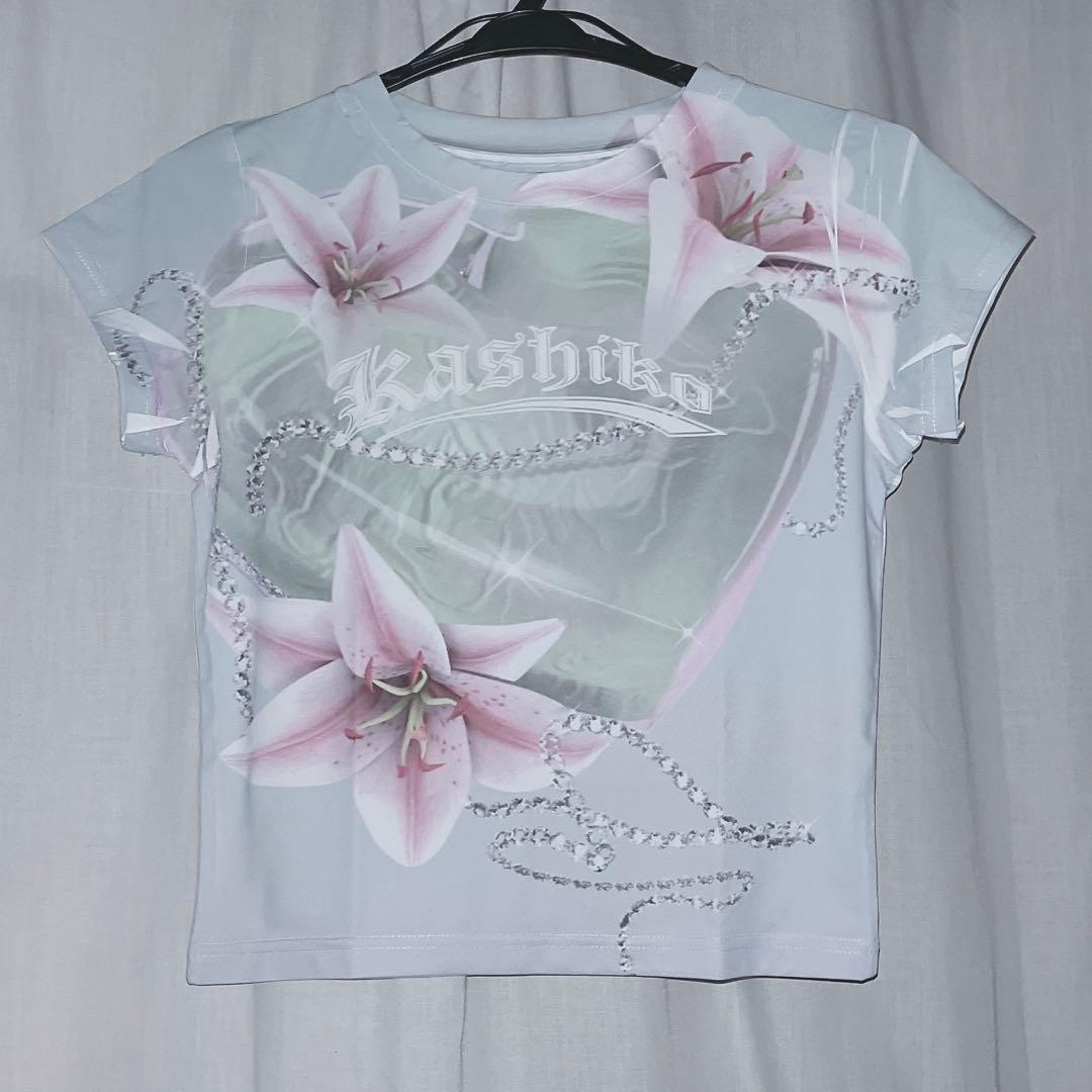 新品　Kashiko Jade Heart Tee チビT ピチT Y2K