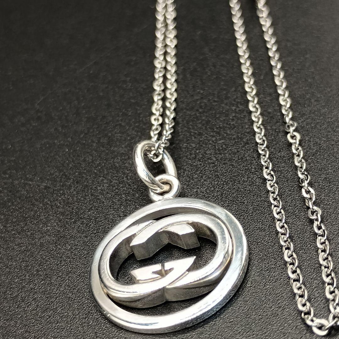 GUCCI ダブルGロゴ ネックレス 50cm SILVER925