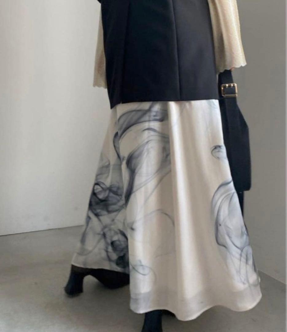 スカート Ameri vintage CURL OF SMOKE FLARE SKIRT