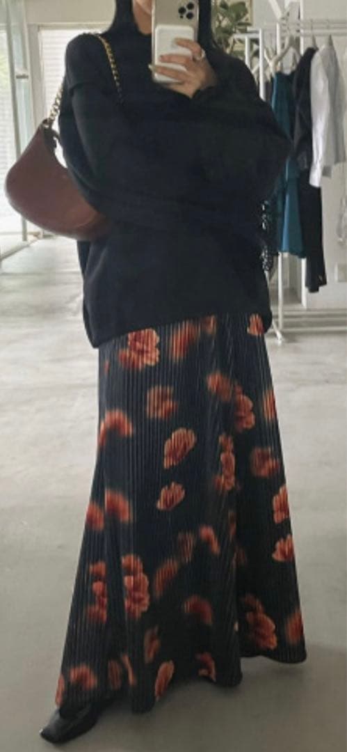 スカート amerivintage MILA VELOUR CUT SKIRT