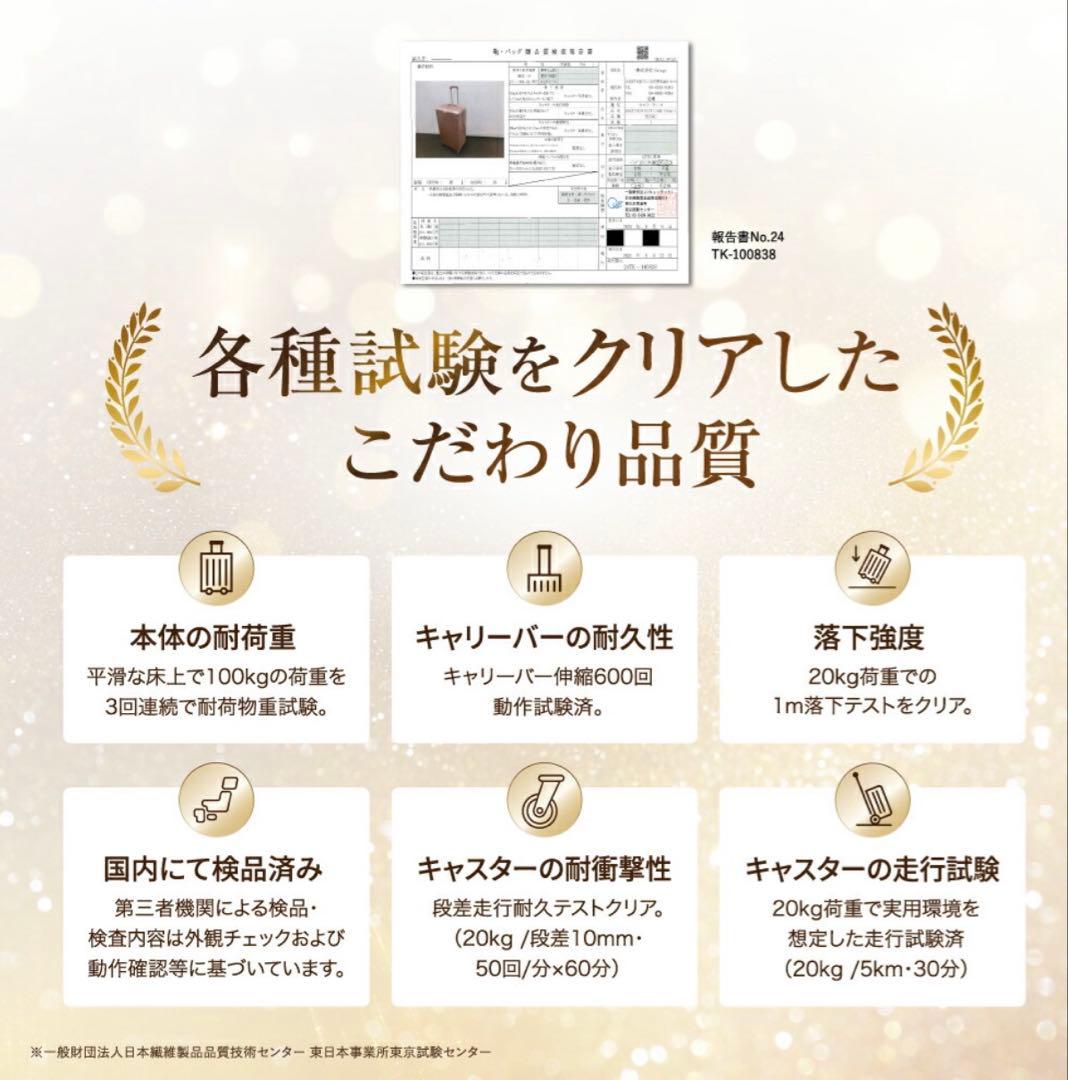 【新品未使用】Lサイズ キャリー キャリーケース ブルー 容量約77.8Lカート