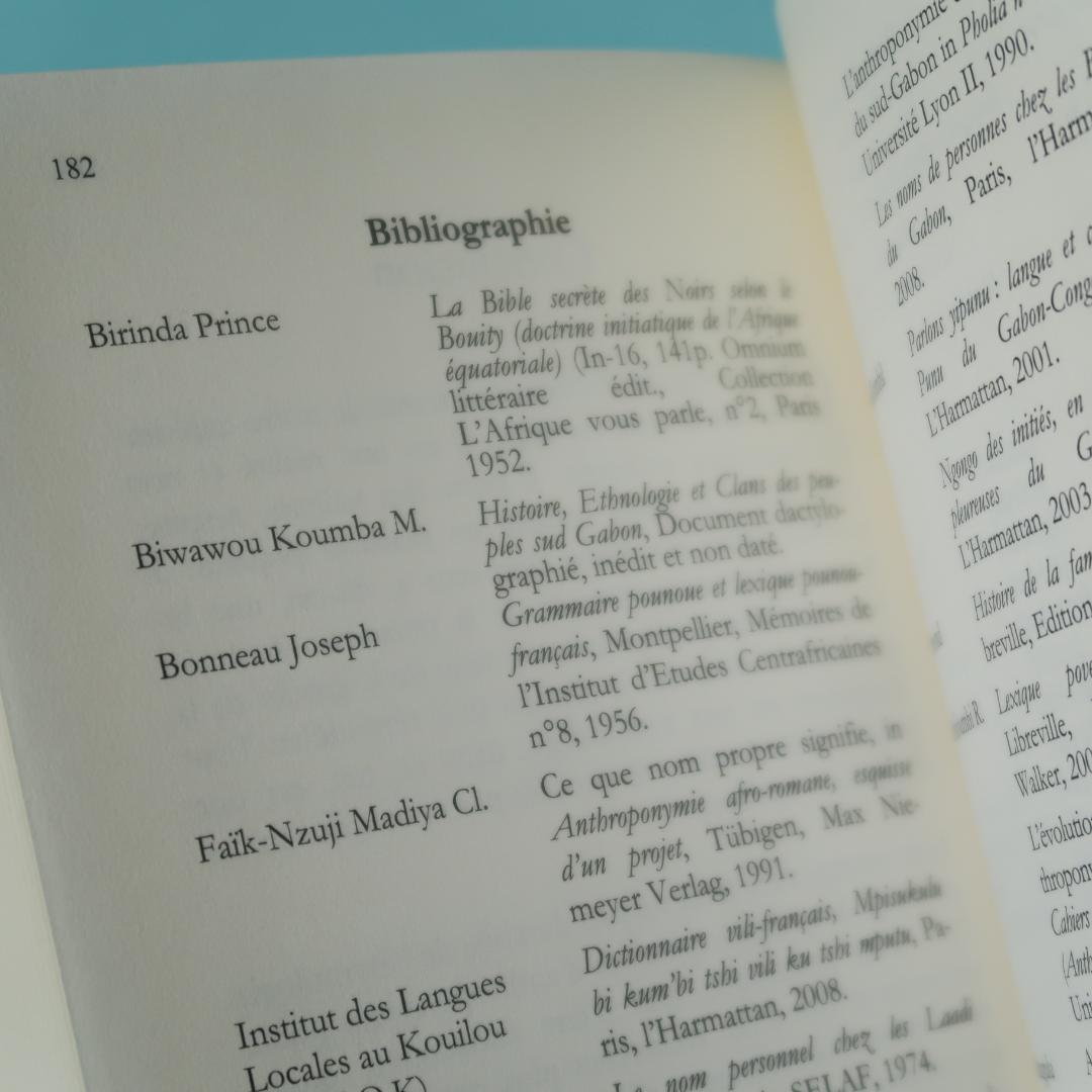 Dictionnaire des noms propres punu　プヌ語辞典