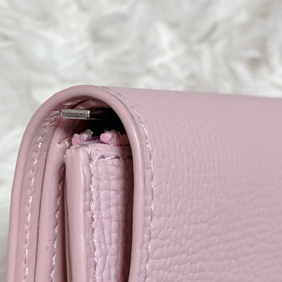 極美品 ロエベ LOEWE アナグラム トライフォールド 三つ折り財布 日本限定