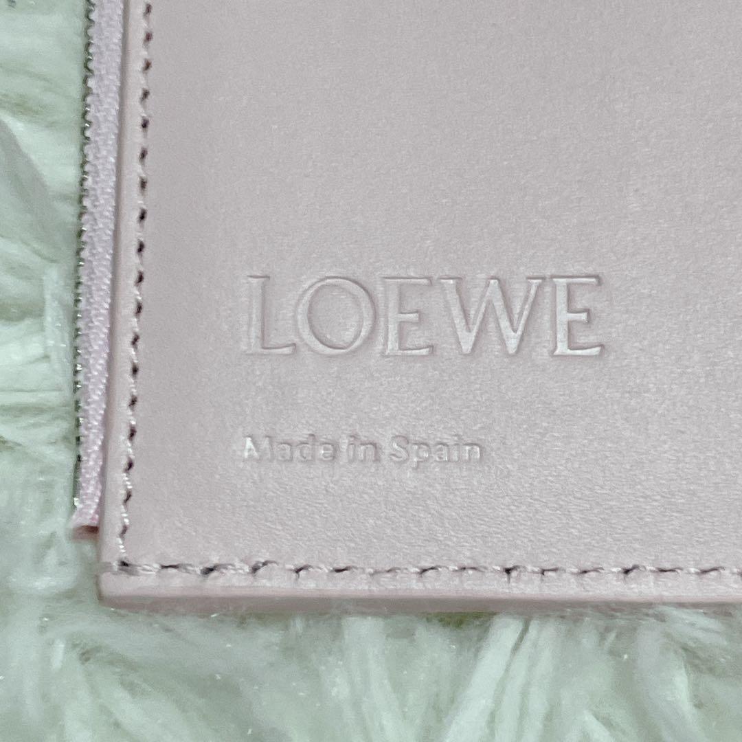 極美品 ロエベ LOEWE アナグラム トライフォールド 三つ折り財布 日本限定