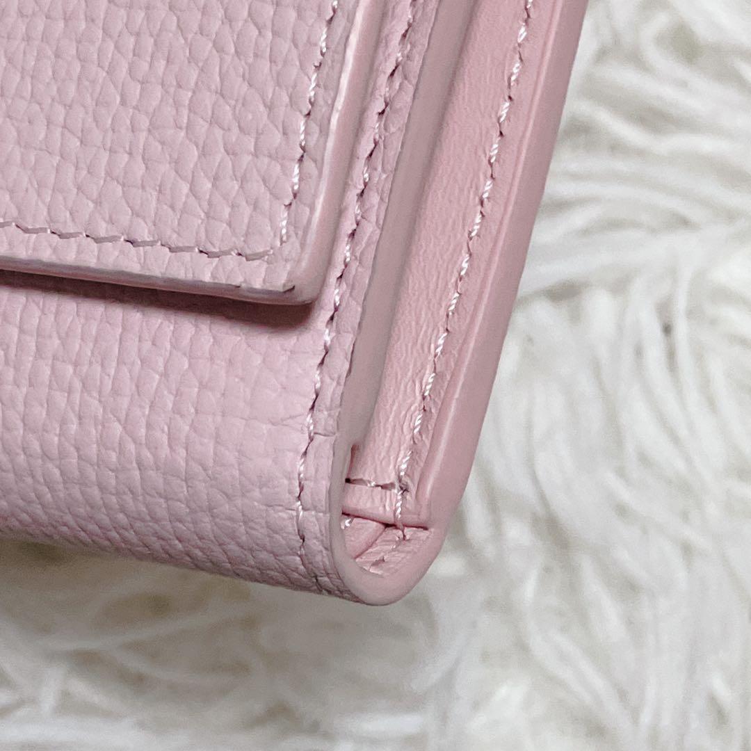 極美品 ロエベ LOEWE アナグラム トライフォールド 三つ折り財布 日本限定