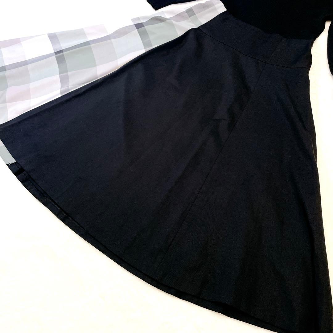 【美品】BLUE LABEL CRESTBRIDGE ニットコンビワンピース