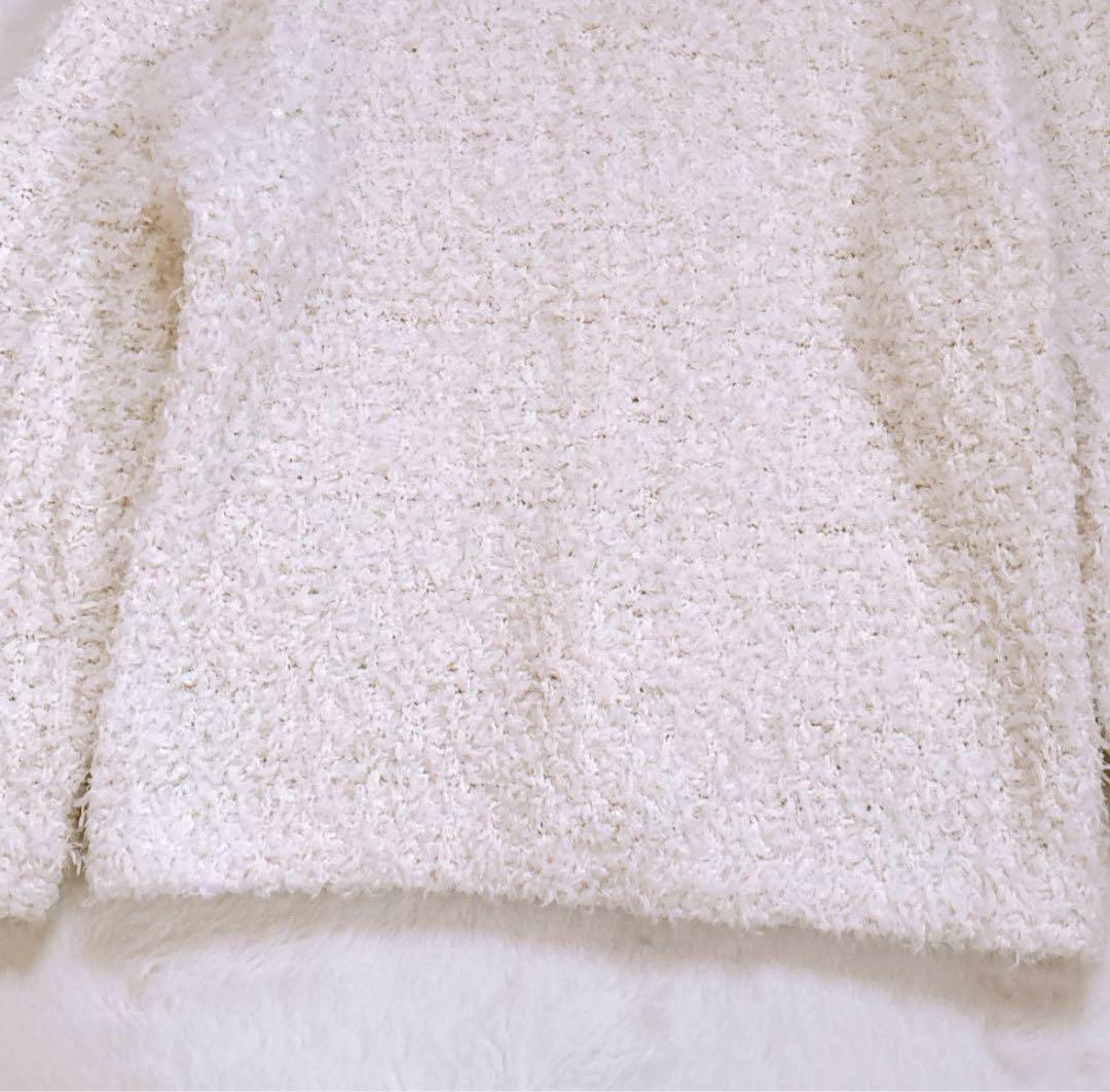 美品♡BABYLONE バビロン ツイードニットジャケット ホワイト 25SS