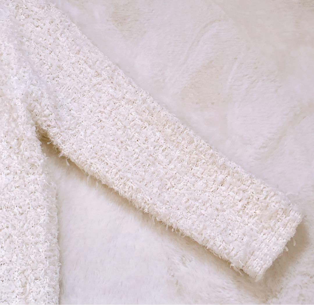 美品♡BABYLONE バビロン ツイードニットジャケット ホワイト 25SS